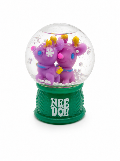 NeeDoh Snow Globe Twin Rudy the ReinDoh (Rare)