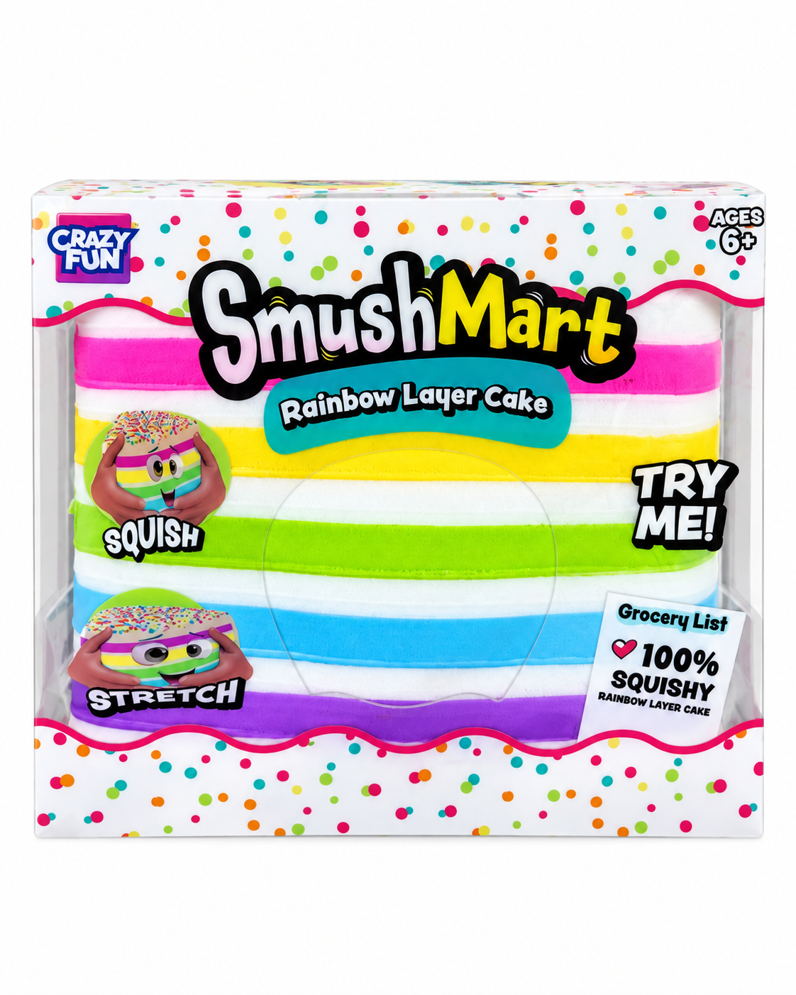 RMS Crazy Fun Smushmart Rainbow Layer Cake